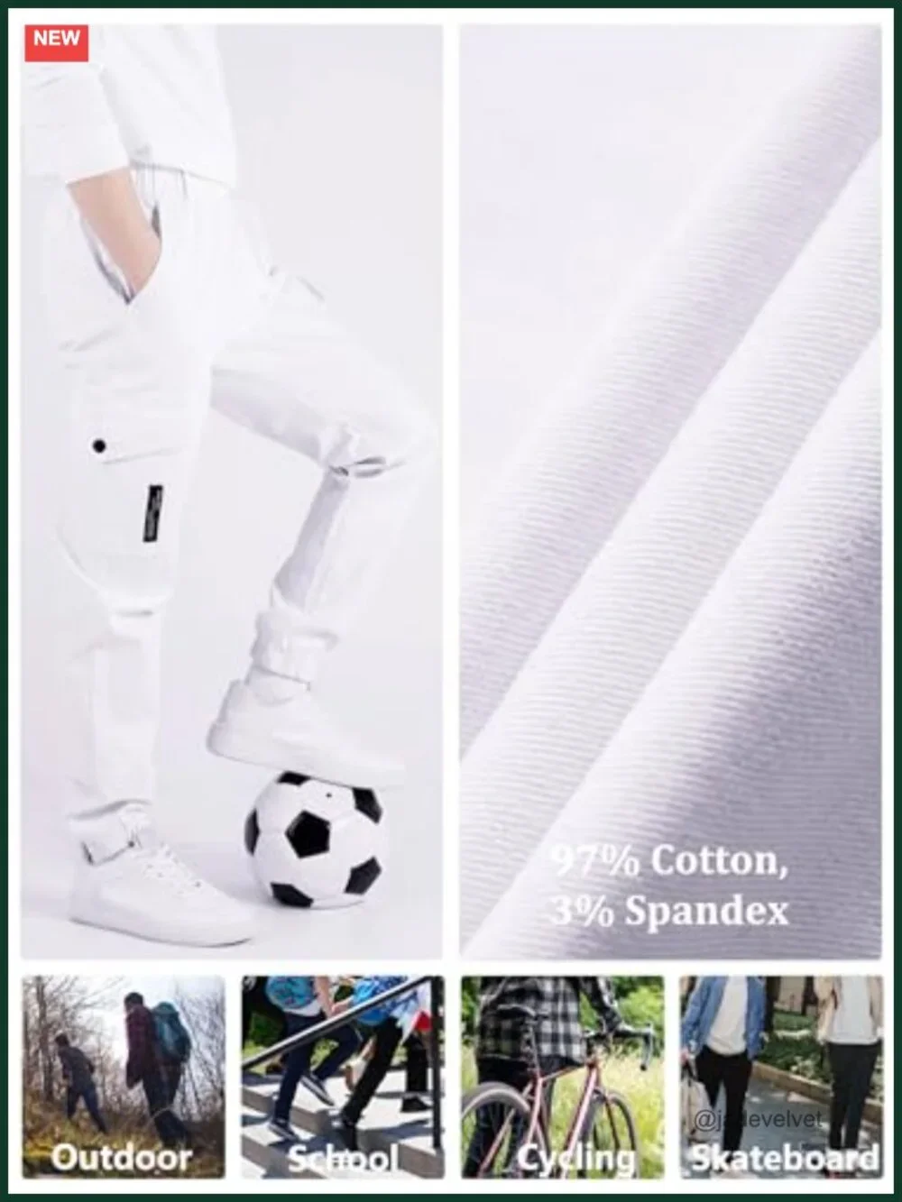 Boys Cargo Pants Stretch Elastic Waist School Kids Twill Joggers